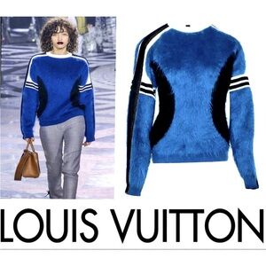Louis Vuitton Vibrant Blue and Black Sweater